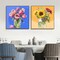 Paint by Numbers Kit for Adults with Frame, 2 Pack Easy Flowers Adult Paint by Number Kits on Canvas for Beginner, Acylic Simple Floral 10x10 Inch Paint by Numer Kit with Exquisite Packaging